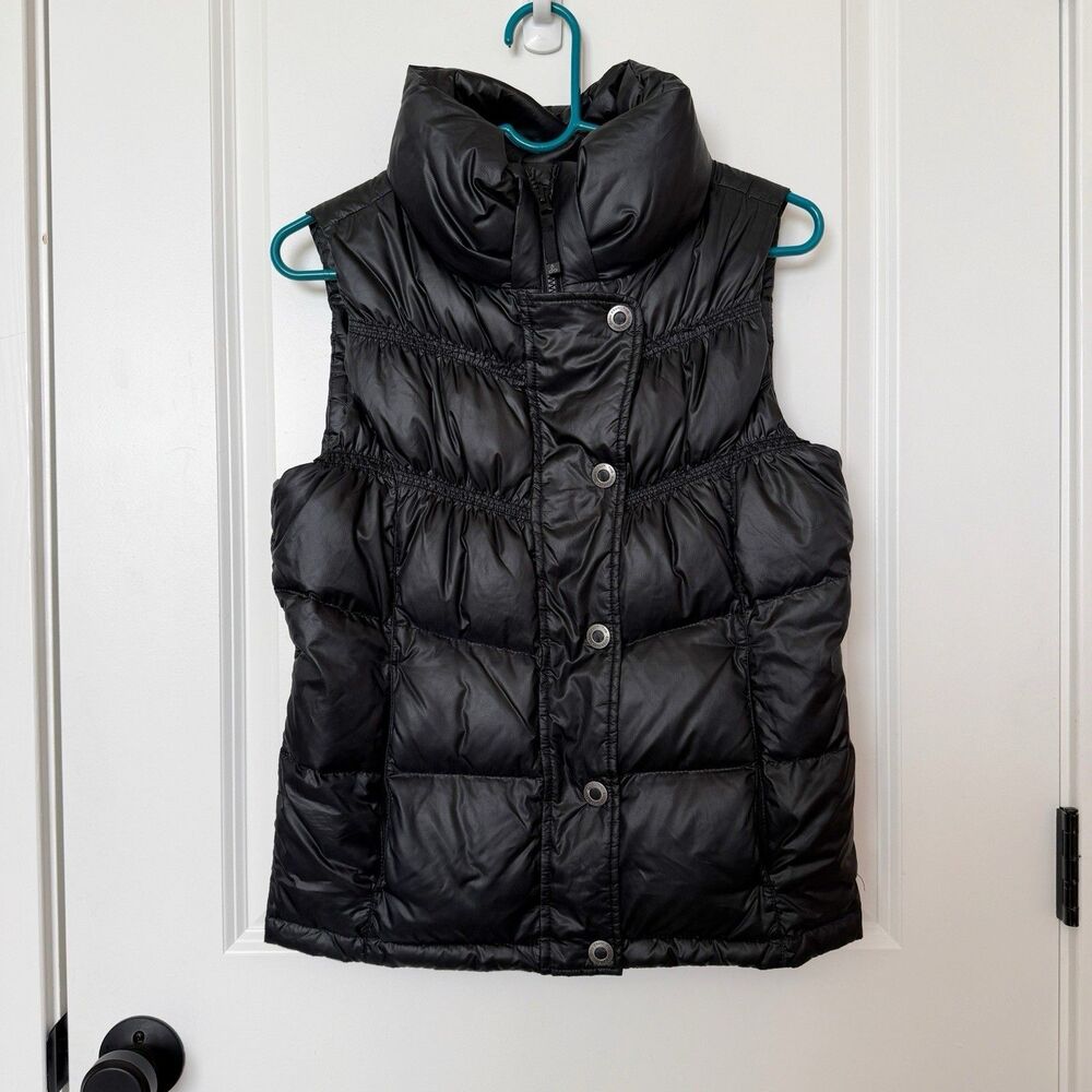 Prana Womens Black Quilted Down Puffer Vest Size Small Warm Outdoors Winter - Picture 1 of 7